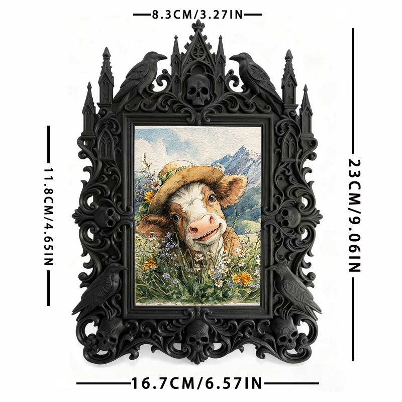 Gothic Dark Frame | Dark Academia Book Fair Decor, Photo Frame, Wall/Tabletop