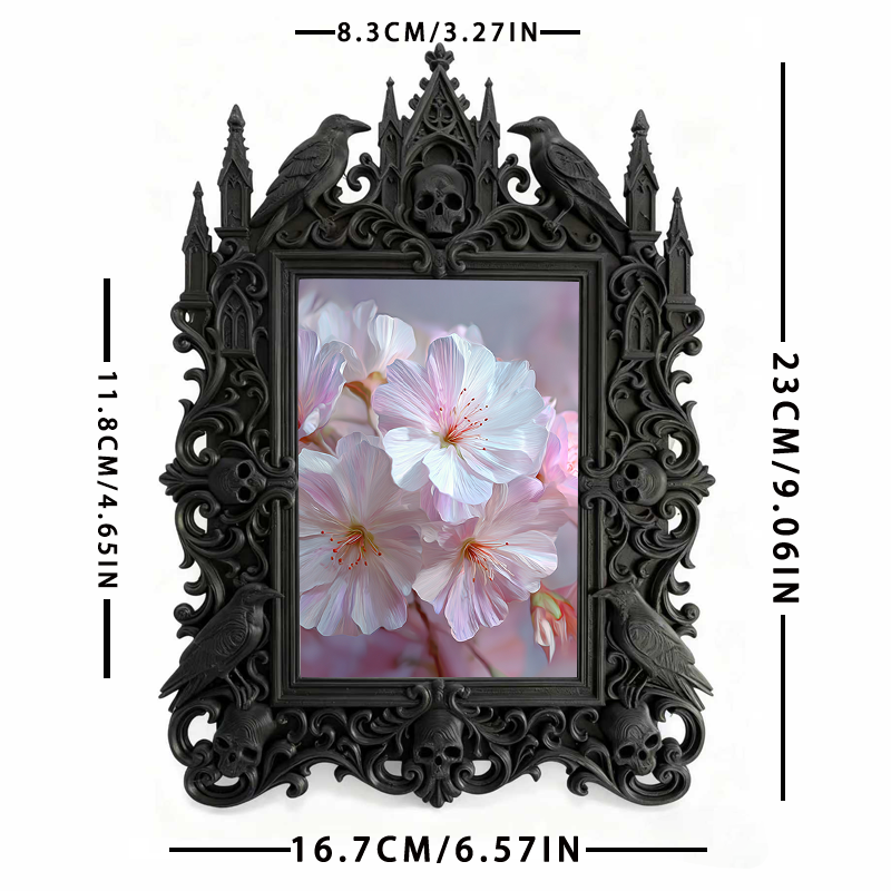 Gothic Dark Frame | Artist Studio Wall Decor, Photo Ornament, Waterproof Plastic