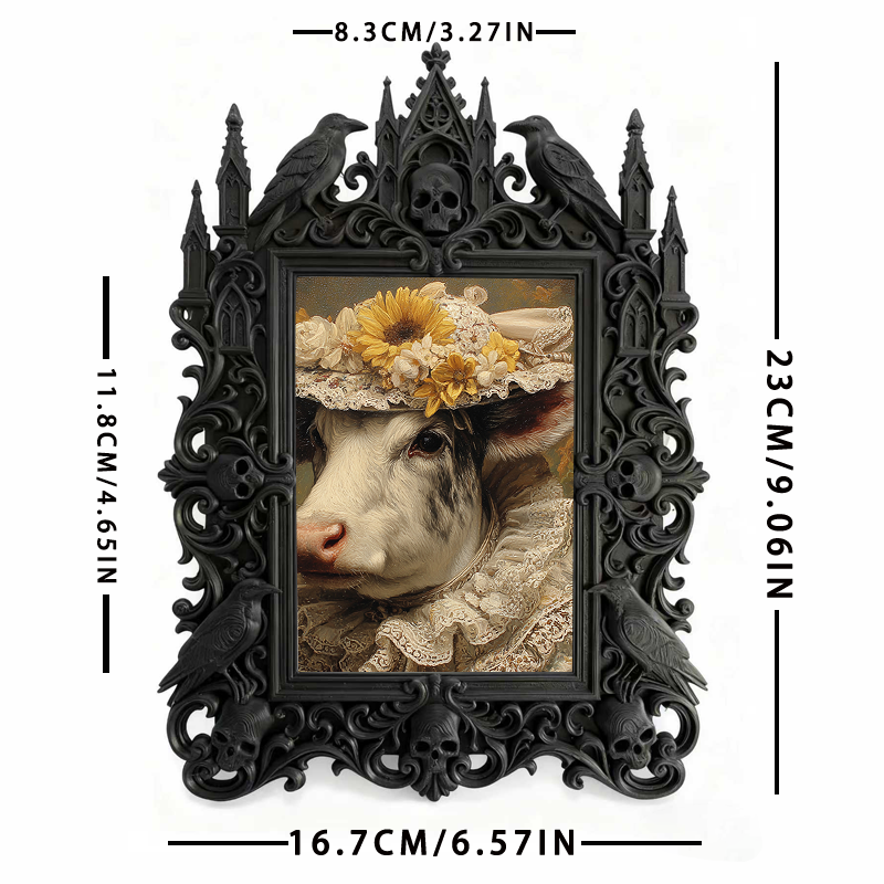 Gothic Dark Frame | Wine Cellar Decor, Photo Frame, Wall/Tabletop