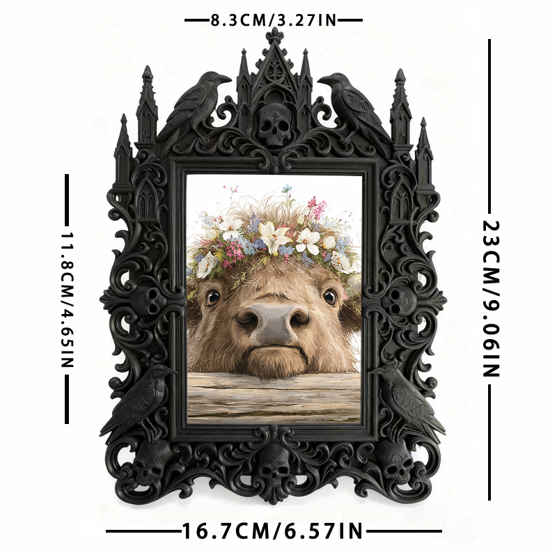 Gothic Dark Frame | Astrology Club Meeting Room Decor, Photo Holder, Waterproof Plastic