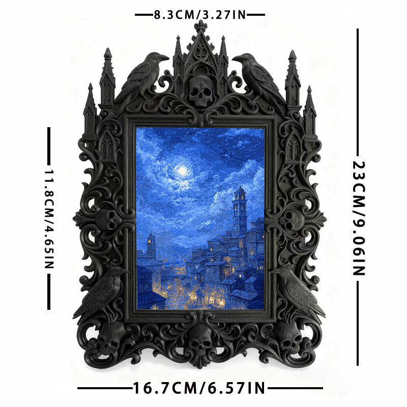 Gothic Dark Frame | Bird Watching Hut Decor, Photo Prop, Wall/Tabletop