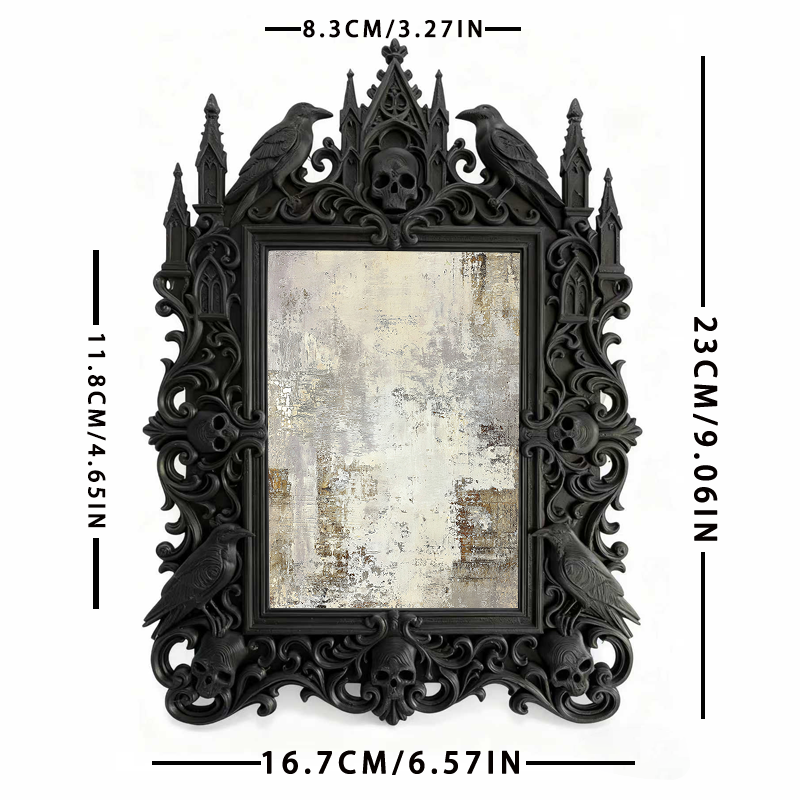 Premium Gothic Dark-style Photo Frame | Witchy Home Brewing Meadery Decor, Photo Ornament, Wall-mountable & Tabletop, Waterproof Rustic Fram