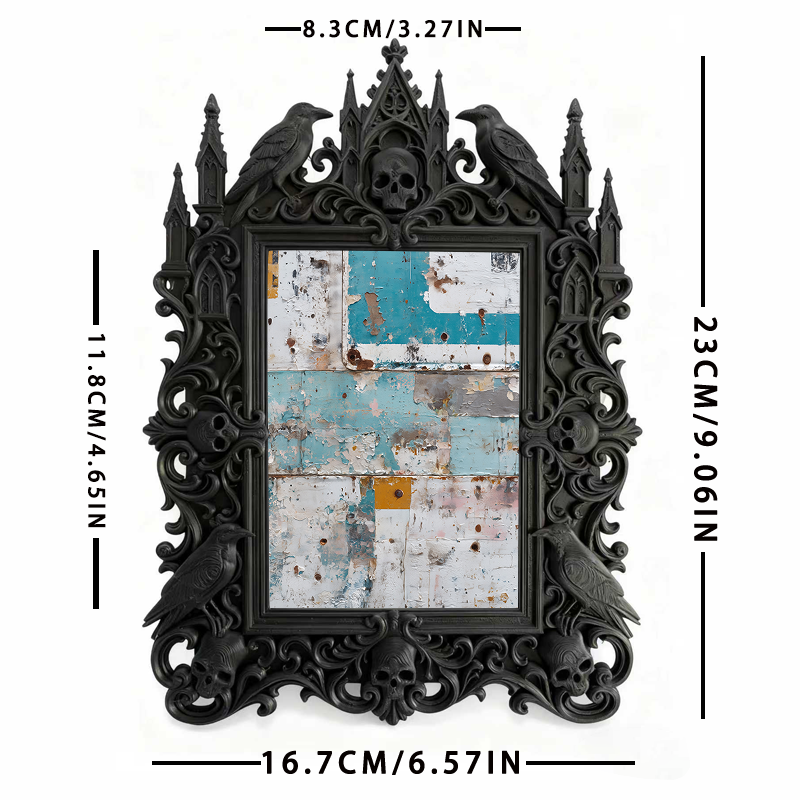 Must-have Gothic Dark-style Photo Frame | Paranormal Museum Gift Shop Decor, Photo Ornament, Dual-use Display, Shockproof Waterproof Frame