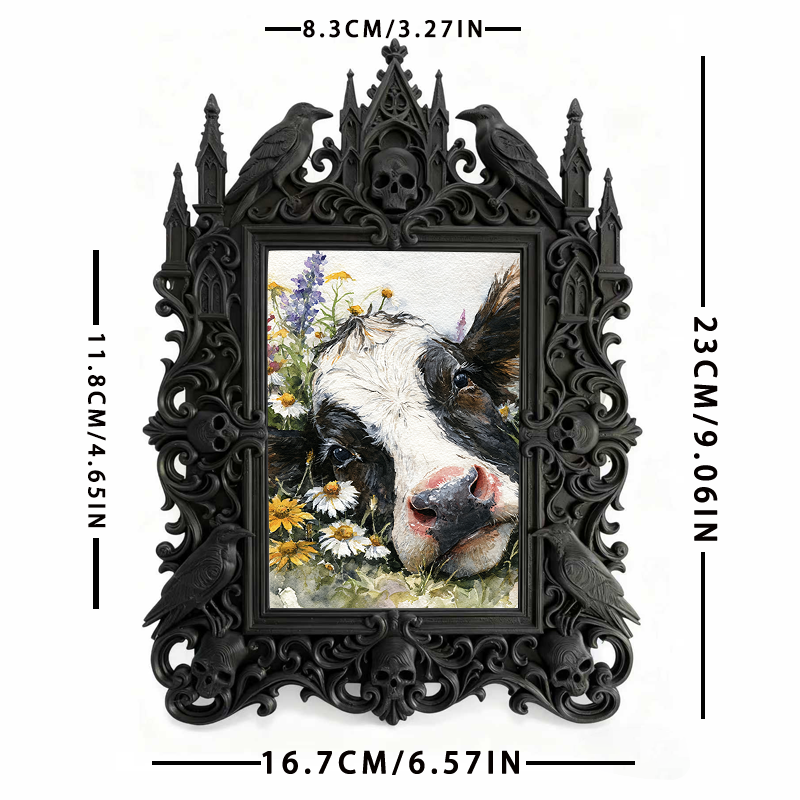 Must-have Gothic Dark-style Photo Frame | Paranormal Podcast Merch Table Decor, Photo Ornament, Wall/Table Dual-use, Brandable Waterproof Fr