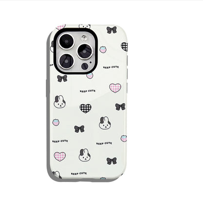 「KEEP CUTE」テーマのスマホケース- 耐久性、衝撃吸収性、トレンドの保護機能 - iPhone 16、15、14、13、12、12、Plus、Pro、Max と互換性があり、男性にも女性にも最適です。