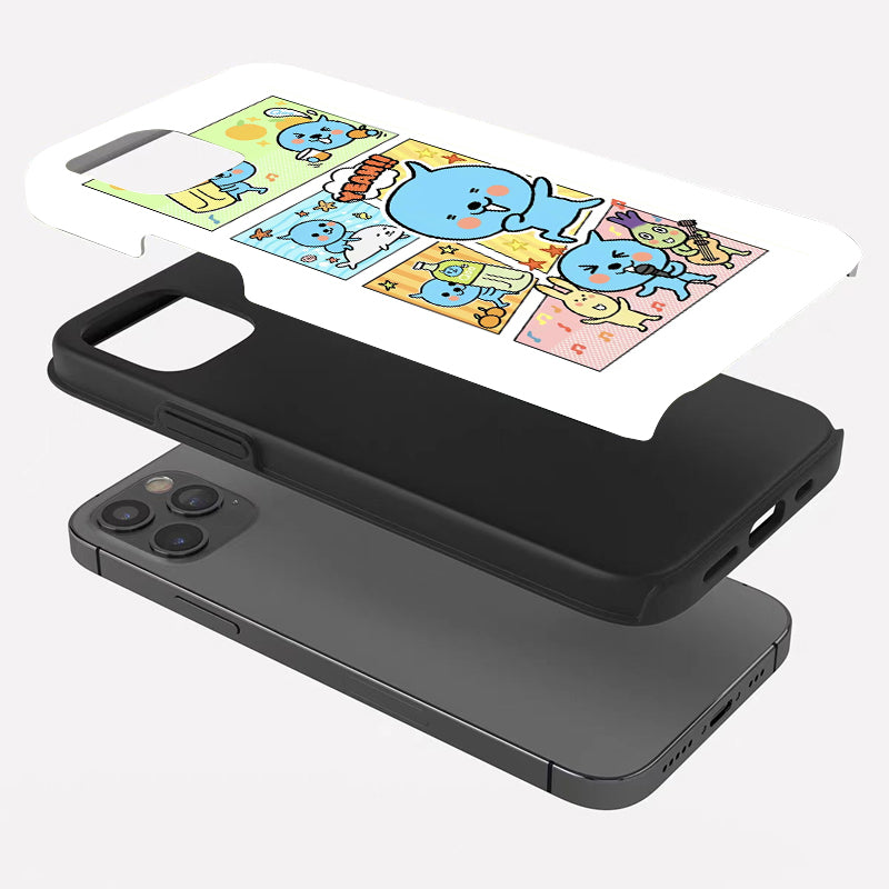 "キャラクターのデザイン"スマホケース- 耐久性、衝撃吸収性、トレンドの保護機能 - iPhone 16、15、14、13、12、12、Plus、Pro、Max と互換性があり、男性にも女性にも最適です。