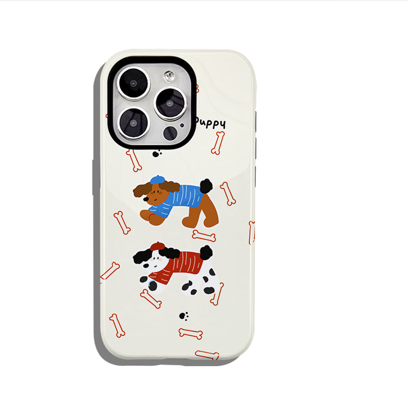 "イラストレーションの犬のデザイン"スマホケース- 耐久性、衝撃吸収性、トレンドの保護機能 - iPhone 16、15、14、13、12、12、Plus、Pro、Max と互換性があり、男性にも女性にも最適です。