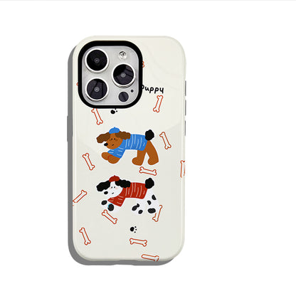 "イラストレーションの犬のデザイン"スマホケース- 耐久性、衝撃吸収性、トレンドの保護機能 - iPhone 16、15、14、13、12、12、Plus、Pro、Max と互換性があり、男性にも女性にも最適です。