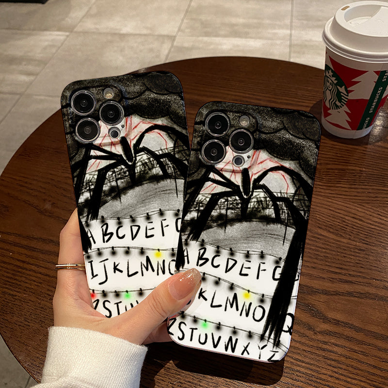 Spooky Spider and Alphabet Artphone case for iPhone/16/15/14/13/12/16/Plus/Pro/Max Hot sale wholesale customizable pattern cases