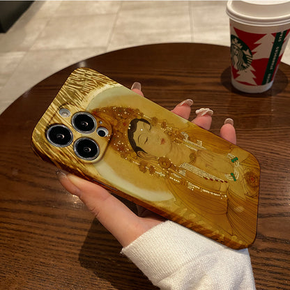 Gilded Buddhist Statue Artphone case for iPhone/16/15/14/13/12/21/Plus/Pro/Max Hot sale wholesale customizable pattern cases