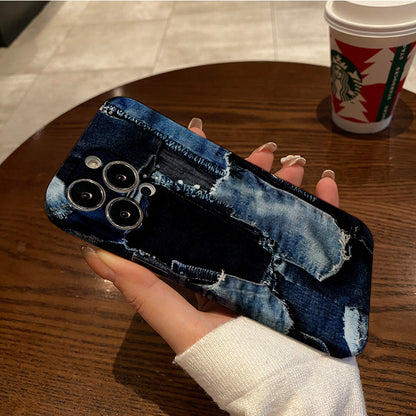 Denim Patchwork Texturephone case for iPhone/16/15/14/13/12/25/Plus/Pro/Max Hot sale wholesale customizable pattern cases