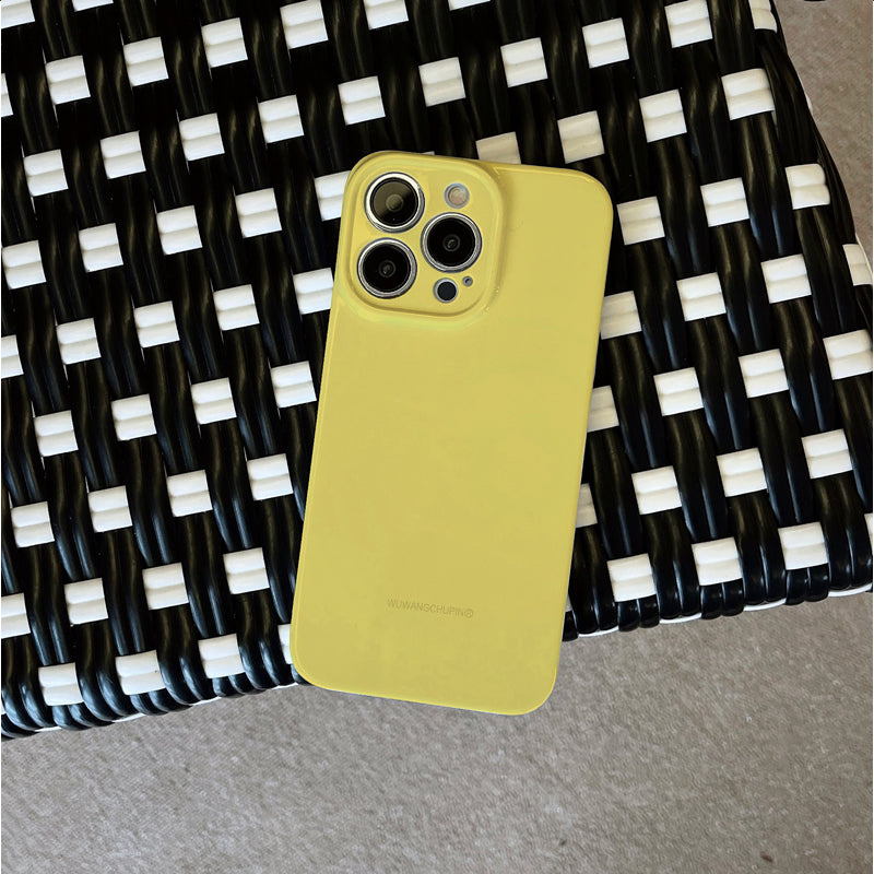 Plain Yellow Backgroundphone case for iPhone/16/15/14/13/12/27/Plus/Pro/Max Hot sale wholesale customizable pattern cases