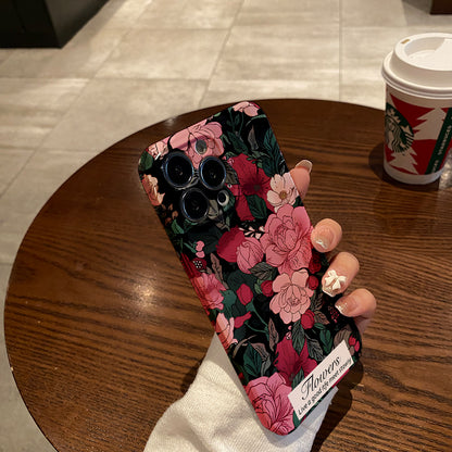 Pink and Red Floral Designphone case for iPhone/16/15/14/13/12/37/Plus/Pro/Max Hot sale wholesale customizable pattern cases