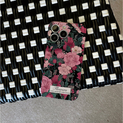 Pink and Red Floral Designphone case for iPhone/16/15/14/13/12/37/Plus/Pro/Max Hot sale wholesale customizable pattern cases