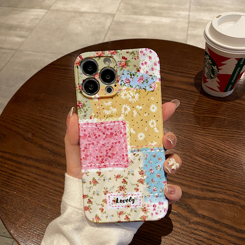 Floral Patchwork Designphone case for iPhone/16/15/14/13/12/54/Plus/Pro/Max Hot sale wholesale customizable pattern cases