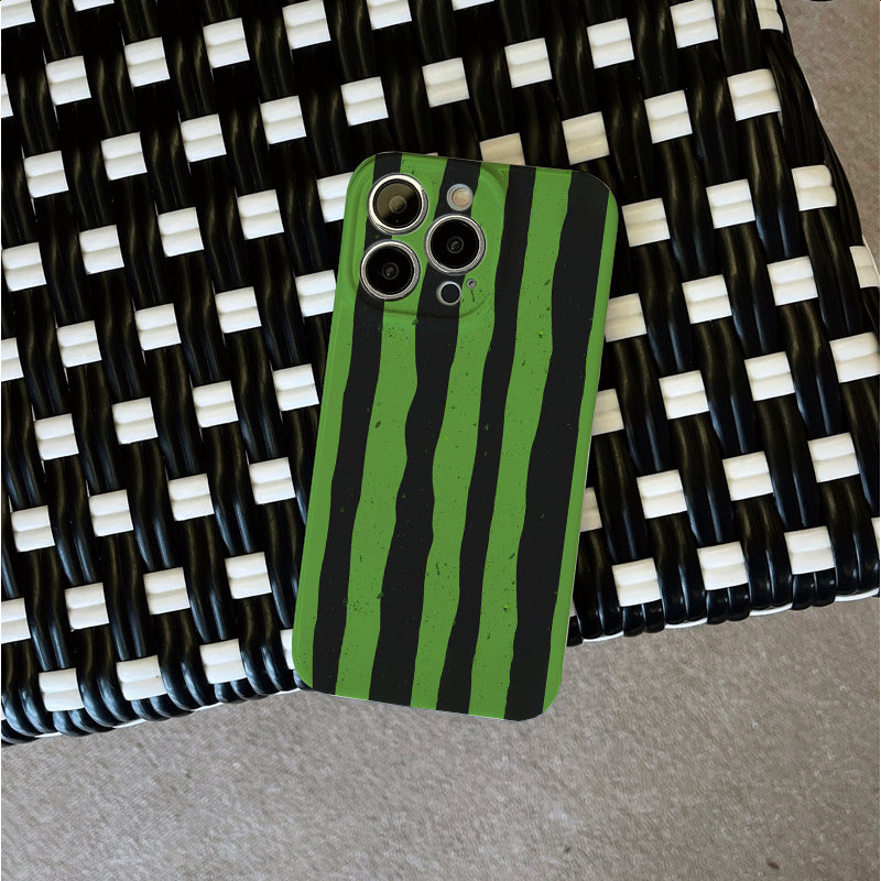 Green and Black Wavy Stripes Patternphone case for iPhone/16/15/14/13/12/73/Plus/Pro/Max Hot sale wholesale customizable pattern cases