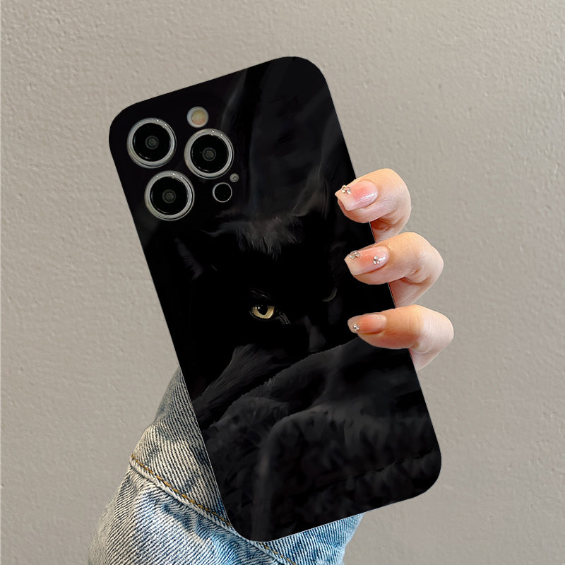 Mysterious Black Cat in the Darkphone case for iPhone/16/15/14/13/12/74/Plus/Pro/Max Hot sale wholesale customizable pattern cases