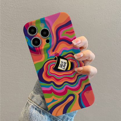 Vibrant Self - Love Message Artphone case for iPhone/16/15/14/13/12/78/Plus/Pro/Max Hot sale wholesale customizable pattern cases