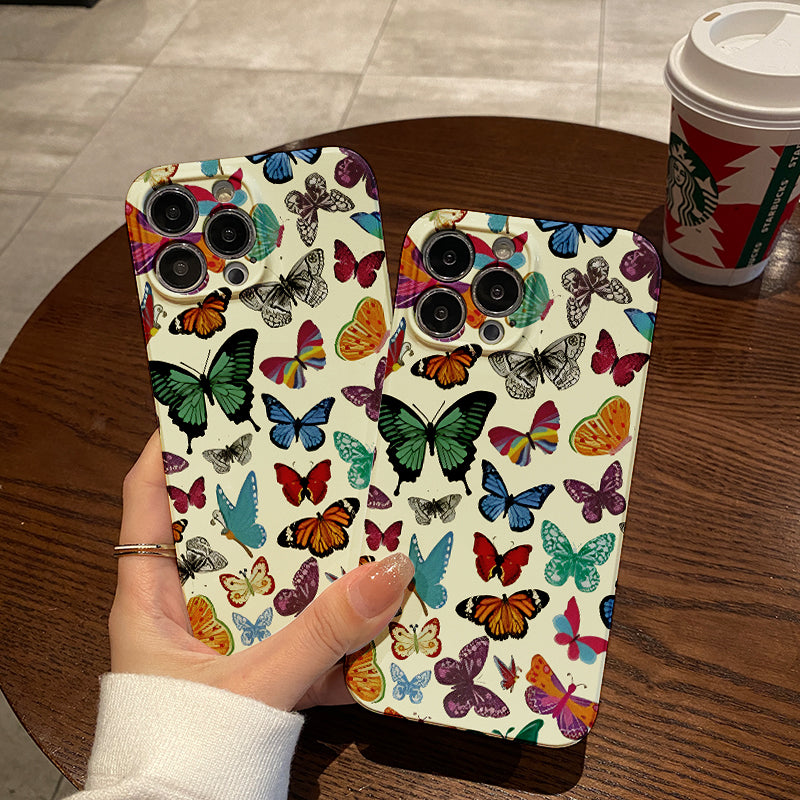 Colorful Butterflies Patternphone case for iPhone/16/15/14/13/12/111/Plus/Pro/Max Hot sale wholesale customizable pattern cases