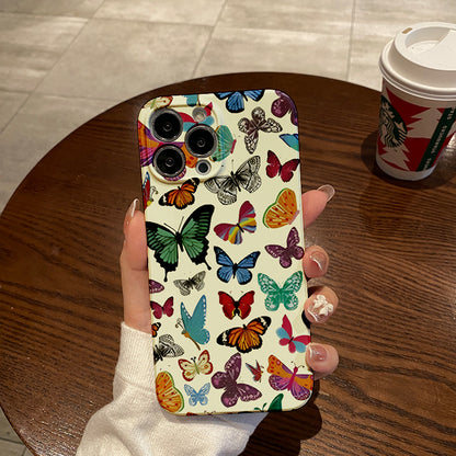 Colorful Butterflies Patternphone case for iPhone/16/15/14/13/12/111/Plus/Pro/Max Hot sale wholesale customizable pattern cases