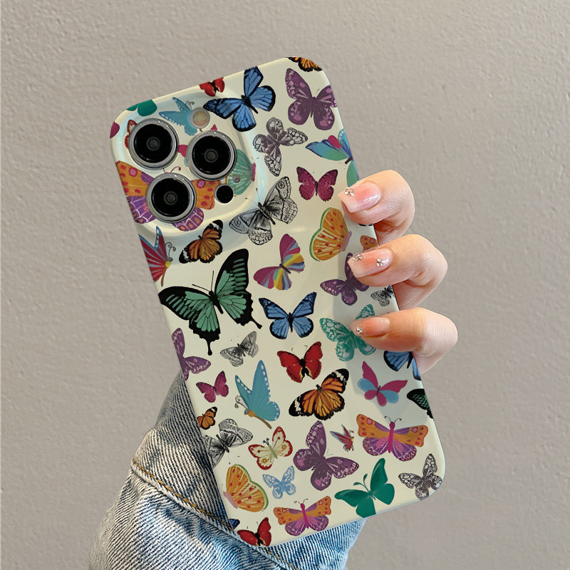 Colorful Butterflies Patternphone case for iPhone/16/15/14/13/12/111/Plus/Pro/Max Hot sale wholesale customizable pattern cases