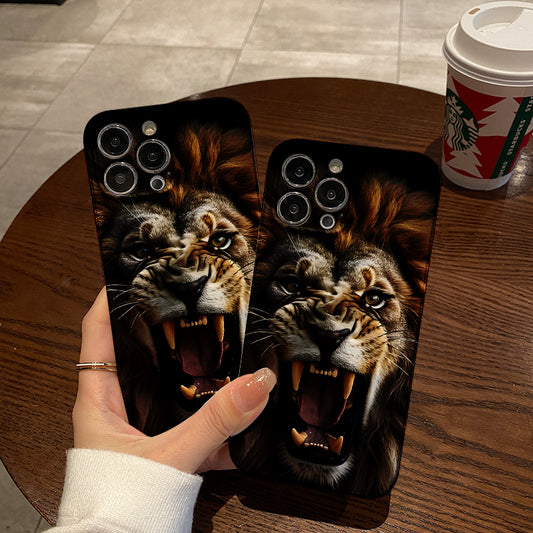 Fierce Lion with Open Mouthphone case for iPhone/16/15/14/13/12/120/Plus/Pro/Max Hot sale wholesale customizable pattern cases