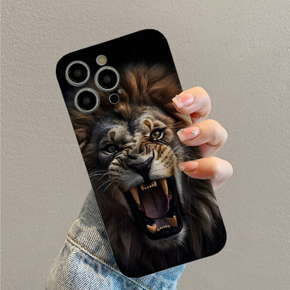 Fierce Lion with Open Mouthphone case for iPhone/16/15/14/13/12/120/Plus/Pro/Max Hot sale wholesale customizable pattern cases