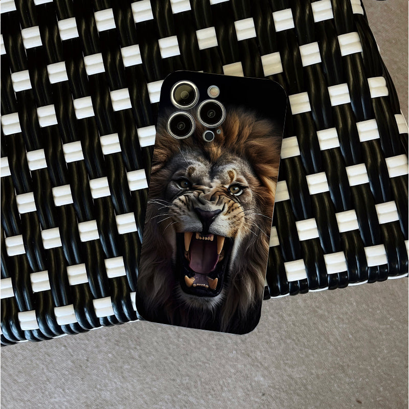 Fierce Lion with Open Mouthphone case for iPhone/16/15/14/13/12/120/Plus/Pro/Max Hot sale wholesale customizable pattern cases