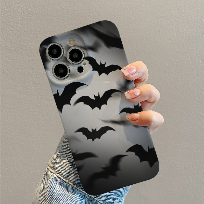 Flying Bats in Black and Whitephone case for iPhone/16/15/14/13/12/141/Plus/Pro/Max Hot sale wholesale customizable pattern cases