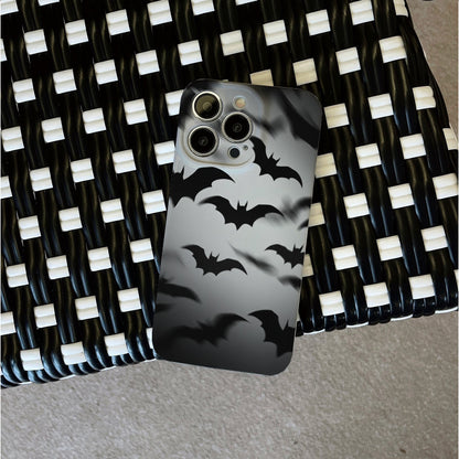 Flying Bats in Black and Whitephone case for iPhone/16/15/14/13/12/141/Plus/Pro/Max Hot sale wholesale customizable pattern cases