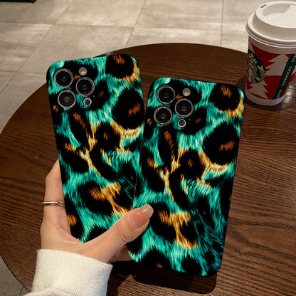 Turquoise and Gold Leopard Printphone case for iPhone/16/15/14/13/12/151/Plus/Pro/Max Hot sale wholesale customizable pattern cases