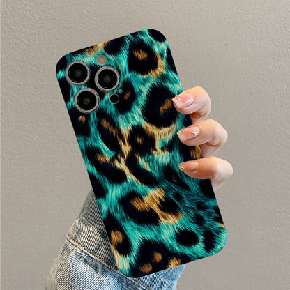 Turquoise and Gold Leopard Printphone case for iPhone/16/15/14/13/12/151/Plus/Pro/Max Hot sale wholesale customizable pattern cases