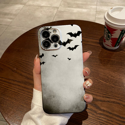 Flock of Bats in Black and Whitephone case for iPhone/16/15/14/13/12/154/Plus/Pro/Max Hot sale wholesale customizable pattern cases