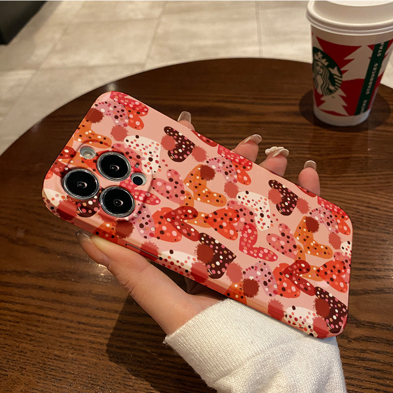 Colorful Polka - dotted Hearts Patternphone case for iPhone/16/15/14/13/12/156/Plus/Pro/Max Hot sale wholesale customizable pattern cases