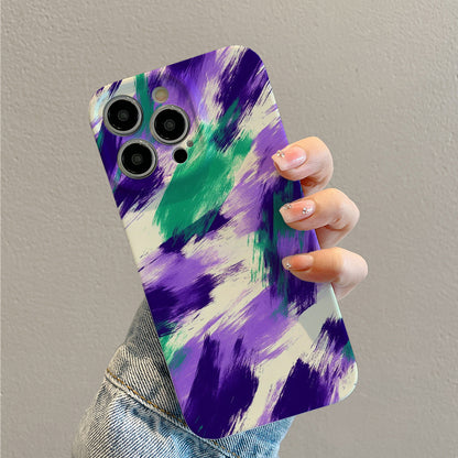 Purple and Green Brushstroke Patternphone case for iPhone/16/15/14/13/12/171/Plus/Pro/Max Hot sale wholesale customizable pattern cases