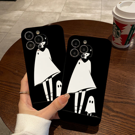 Minimalist Black and White Character Designphone case for iPhone/16/15/14/13/12/186/Plus/Pro/Max Hot sale wholesale customizable pattern cases