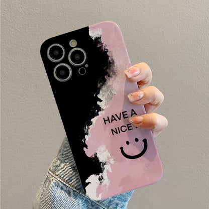 Pink and Black Motivational Artphone case for iPhone/16/15/14/13/12/202/Plus/Pro/Max Hot sale wholesale customizable pattern cases