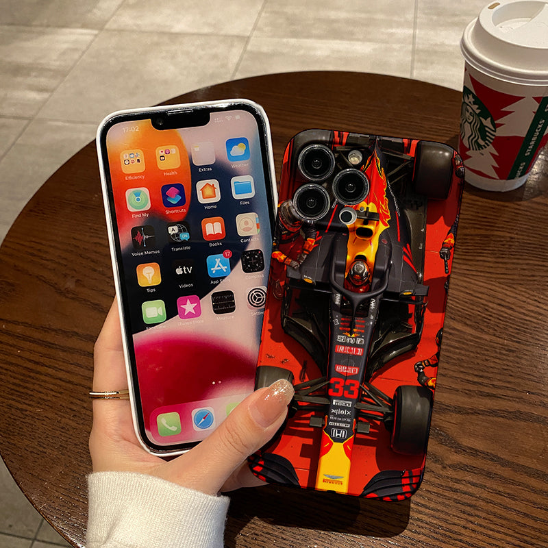 Formula 1 Racing Car with Pit Crewphone case for iPhone/16/15/14/13/12/223/Plus/Pro/Max Hot sale wholesale customizable pattern cases