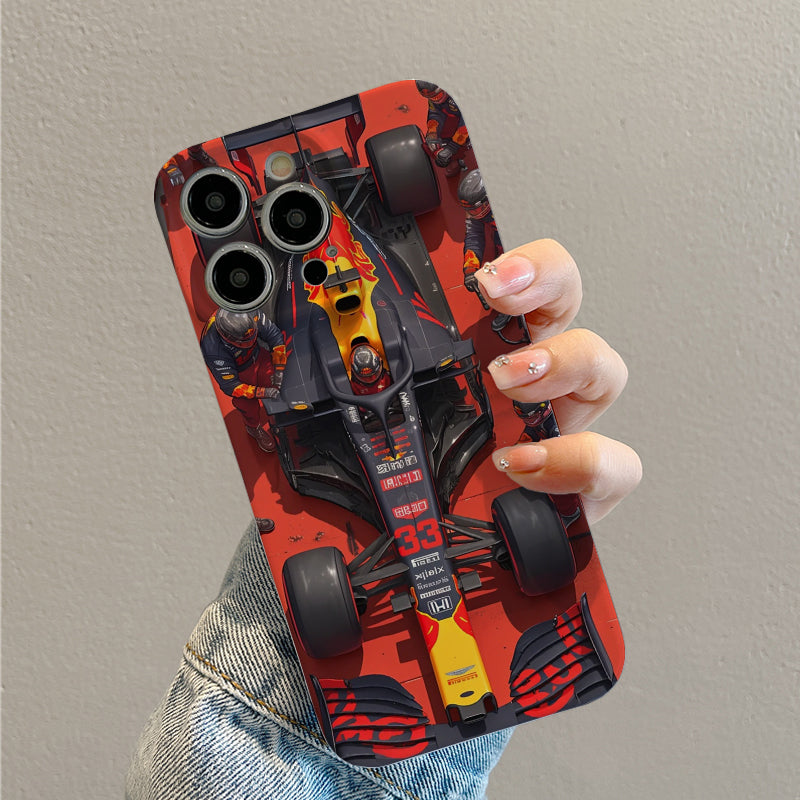 Formula 1 Racing Car with Pit Crewphone case for iPhone/16/15/14/13/12/223/Plus/Pro/Max Hot sale wholesale customizable pattern cases