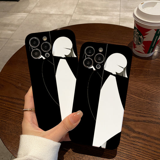 Minimalist Black and White Female Silhouettesphone case for iPhone/16/15/14/13/12/238/Plus/Pro/Max Hot sale wholesale customizable pattern cases