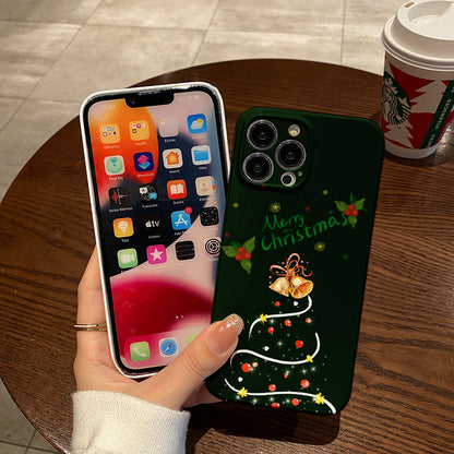 Christmas Tree with Bells and Hollyphone case for iPhone/16/15/14/13/12/254/Plus/Pro/Max Hot sale wholesale customizable pattern cases