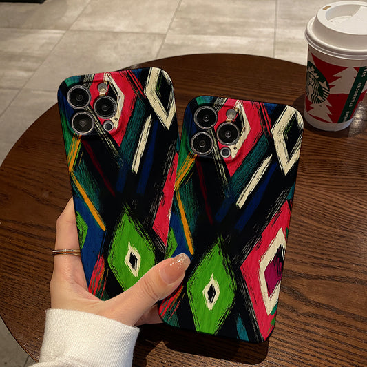 Colorful Geometric Diamond Patternphone case for iPhone/16/15/14/13/12/255/Plus/Pro/Max Hot sale wholesale customizable pattern cases