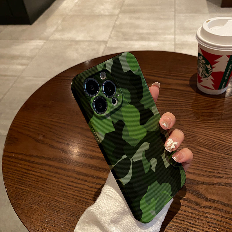 Classic Green Camouflage Patternphone case for iPhone/16/15/14/13/12/265/Plus/Pro/Max Hot sale wholesale customizable pattern cases