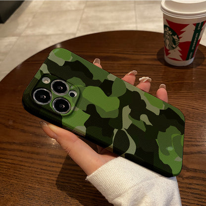 Classic Green Camouflage Patternphone case for iPhone/16/15/14/13/12/265/Plus/Pro/Max Hot sale wholesale customizable pattern cases