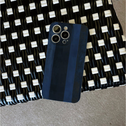 Deep Blue Vertical Stripes Patternphone case for iPhone/16/15/14/13/12/270/Plus/Pro/Max Hot sale wholesale customizable pattern cases