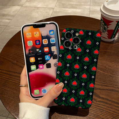 Green and Red Heart - shaped Pattern on Dark Backgroundphone case for iPhone/16/15/14/13/12/305/Plus/Pro/Max Hot sale wholesale customizable pattern cases