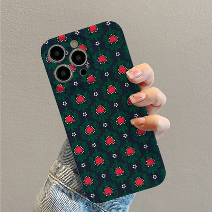 Green and Red Heart - shaped Pattern on Dark Backgroundphone case for iPhone/16/15/14/13/12/305/Plus/Pro/Max Hot sale wholesale customizable pattern cases