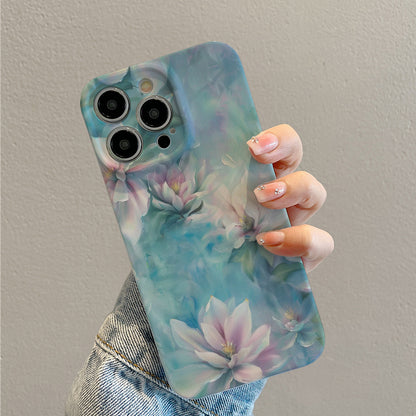 Soft - toned Magnolia Flowers in a Watercolor - like Settingphone case for iPhone/16/15/14/13/12/313/Plus/Pro/Max Hot sale wholesale customizable pattern cases