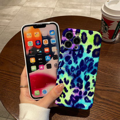 Neon - colored Leopard - like Spot Patternphone case for iPhone/16/15/14/13/12/332/Plus/Pro/Max Hot sale wholesale customizable pattern cases