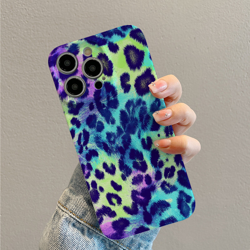 Neon - colored Leopard - like Spot Patternphone case for iPhone/16/15/14/13/12/332/Plus/Pro/Max Hot sale wholesale customizable pattern cases